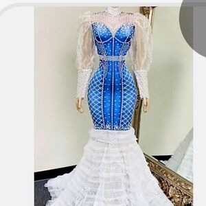 Ladies 12/14 Handmade Semi Formal Bling Dress